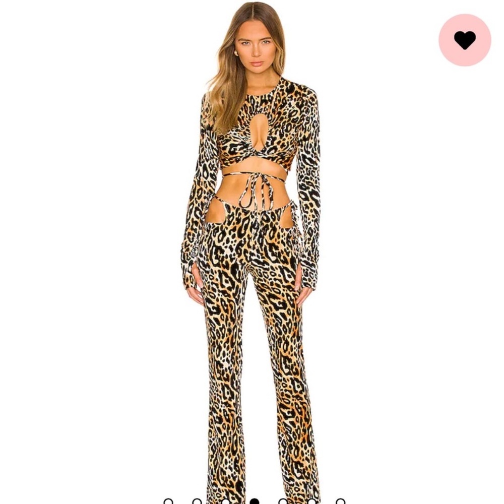 Revolve h:ours two piece animal print set worn once